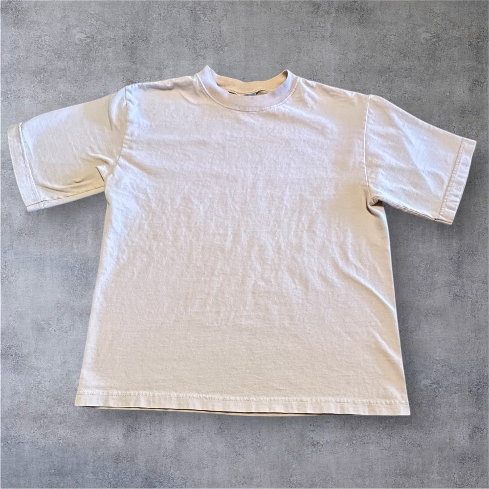 Vintage Cheetah Single T‎ Shirt Blank USA Made Cotton Dusty Pink Boxy Y2K
